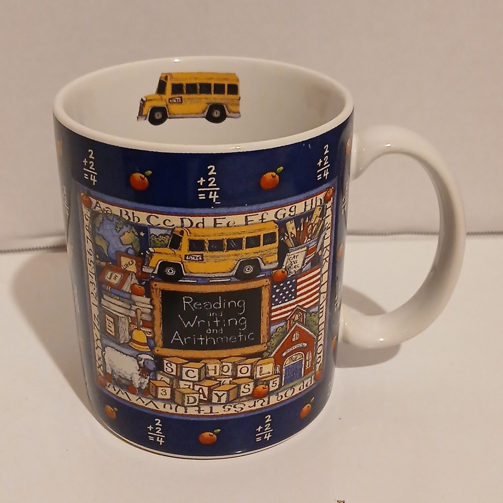 1996 School Days By Susan Winget For Lang & Wise Ceramic Mug Bus Teacher
